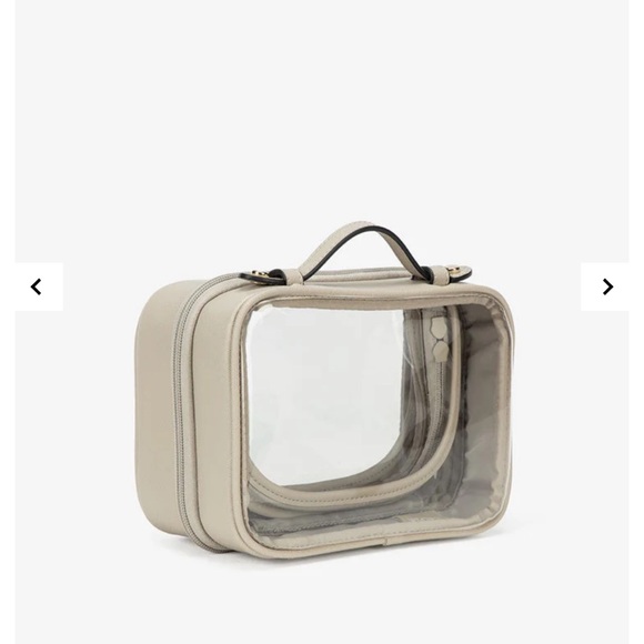 Calpak Small Clear Cosmetic Case in Stone - Picture 2 of 3